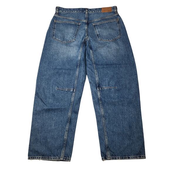 Madewell Darted Barrel Leg Jeans Medium Irmo Wash Button Fly Baggy Ankle 28 - Picture 4 of 13